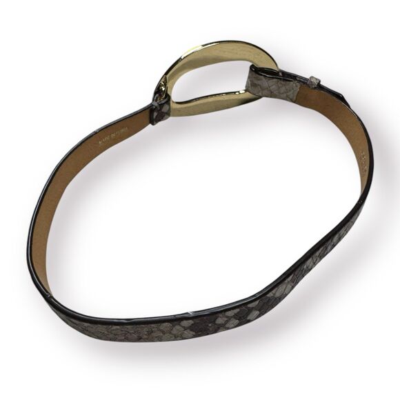 Coach Snakeskin and Gold tone Metal Bracelet Women’s Wrap Vintage‎ Elegant - Picture 3 of 5